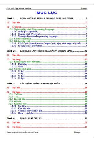 Download Ebook Giáo trình lập trình C căn bản PDF