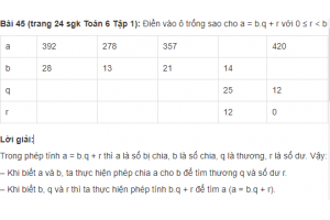 Bài 45 trang 24 sgk Toán 6 Tập 1