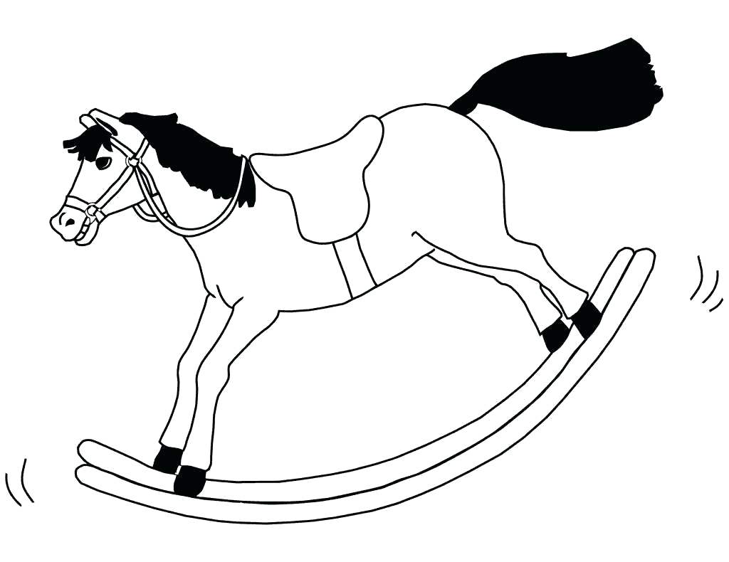 tranh tô màu con ngựa dành tặng bé